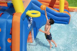 Bestway 53377 Super Speedway Mega kolam renang anak portabel luar ruangan taman air tiup besar - Product Image 2