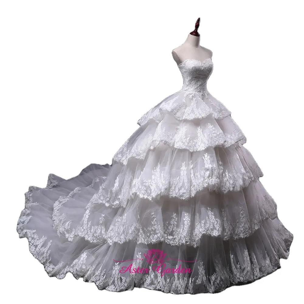 Robe de mariée à épaules dénudées, élégante, faite à la main, perlée, ligne a, marque Vestido de noiva Brautkleid s204