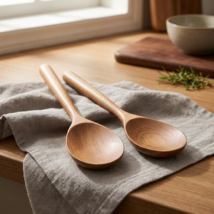 Cuchara de madera con acabado lacado apto para alimentos, hecha a mano, para cocinar y servir, a precios muy competitivos. - Product Image 6