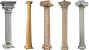 Tinh chỉnh Đá Cung cấp phong cách Châu Âu lớn màu Vàng Granite thiết kế trụ cột cho ngoài trời - Product Image 4