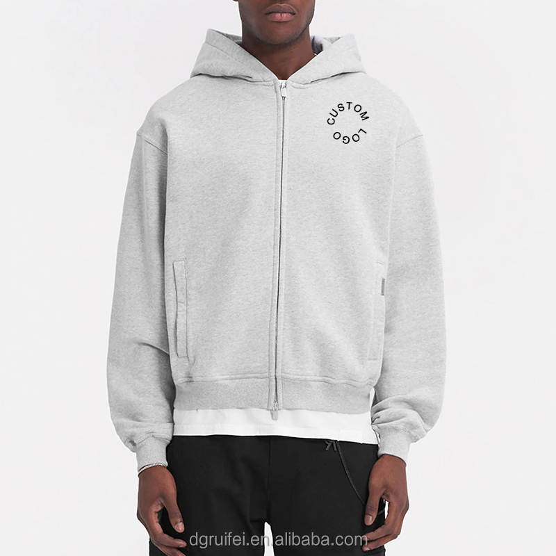 Cotton Heavyweight Oversized Zip-up Zip-up Hoodie