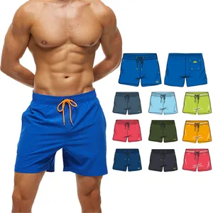 Shorts de spandex para praia, bermuda de praia respirável de secagem rápida para homens