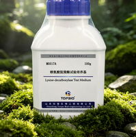 Milieu de test de la décarboxylase de la lysine. Test de la décarboxylase de la lysine pour les bactéries.