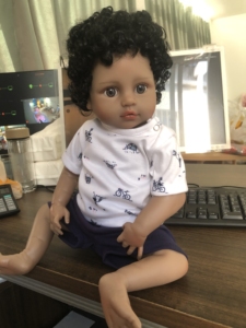 ตุ๊กตา Reborn Baby Doll ขนาด49ซม.,ตุ๊กตาเด็กทารกแรกเกิดทำจากผ้าไวนิลซิลิโคนเต็มรูปแบบของขวัญคริสต์มาส - Product Image 4