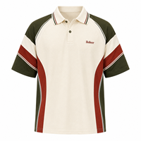 Kaos Polo Pria Lengan Pendek IKDEER Custom Polyester Mesh Bernapas Menyerap Keringat dengan Desain Cetak dan Sambungan Kain Polos