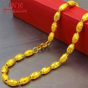 Pendentif roi <span class=keywords><strong>singe</strong></span> de Dubaï en or Collier de perles d'olive en laiton plaqué or Bijoux pour hommes - Product Image 5