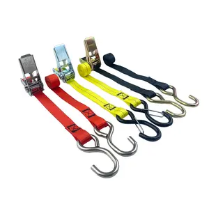 1Inch 25mm S Hook Ratchet Tie Down Straps For Cargo Securing