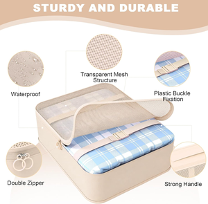 Set di 8 Cubi di Compressione Espandibili in Poliestere per Organizzare Valigie, Ideali per Viaggi, Crociere, Gite su Strada e Campeggio - Product Image 5