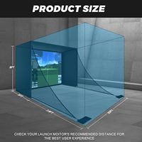 Cage de simulation de golf d'intérieur compatible avec les moniteurs de lancement, kit d'enceinte de simulateur de golf avec écran d'impact HD 10x8 pieds