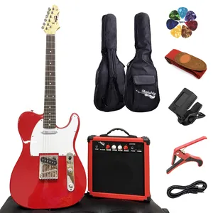 20 와트 증폭기가 포함된 TL Red 일렉트릭 기타 팩/기타 세트/기타 키트, 튜너, 카포, 공연 가방, 스트랩 판매 중