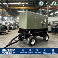 Générateur diesel de type remorque 120KW 150KW 160KW 220V double tension insonorisé avec châssis anti-poussière télécommandé pour parc industriel