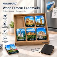 Aimant de réfrigérateur touristique avec motifs paysagers et artistiques, idéal pour les boutiques de souvenirs et la collection de souvenirs de destination