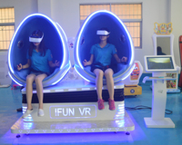 Usine IFUN 2 sièges VR chaise cinéma 3D Film 9d chaise d'oeufs 9D réalité virtuelle avec lunettes DP VR
