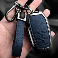 Nouvelle coque de protection pour clé de voiture en alliage de zinc et cuir pour Toyota CHR Hilux Fortuner Land Cruiser 200 Camry Corolla Crown RAV4 Highland