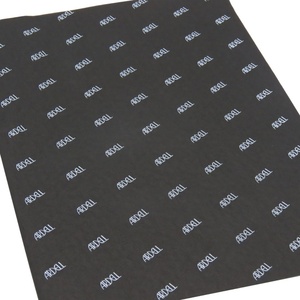 กระดาษห่อของขวัญผ้าไหมคอตตอนสีดำพิมพ์โลโก้สีขาวตามสั่ง สำหรับบรรจุภัณฑ์เสื้อผ้า - Product Image 3