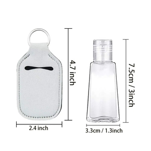 도매 여행 네오프렌 30ml 소독제 병 홀더 키 체인 립스틱 슬리브 휴대용 휴대용 핸드 워시 소독제 열쇠 고리 - Product Image 2