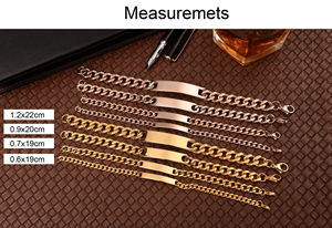 10 शैलियों 5 रंग स्टेनलेस स्टील बार नाम प्लेट कंगन चिकनी सतह घुमावदार प्लेट कस्टम नाम कंगन गहने - Product Image 6