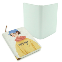 Carnets en cuir Pu blanc pour agenda, agenda, impression personnalisée