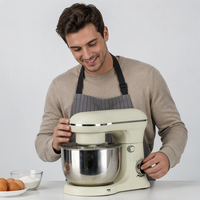 Robot pâtissier multifonction 10 vitesses en acier inoxydable avec bol de 4 L et fonction minuterie, design à tête inclinable et relevable pour la pâtisserie