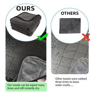 Chiffons de nettoyage en microfibre personnalisés serviettes propres lavables <span class=keywords><strong>serviette</strong></span> de séchage de voiture en microfibre boucle torsadée - Product Image 3