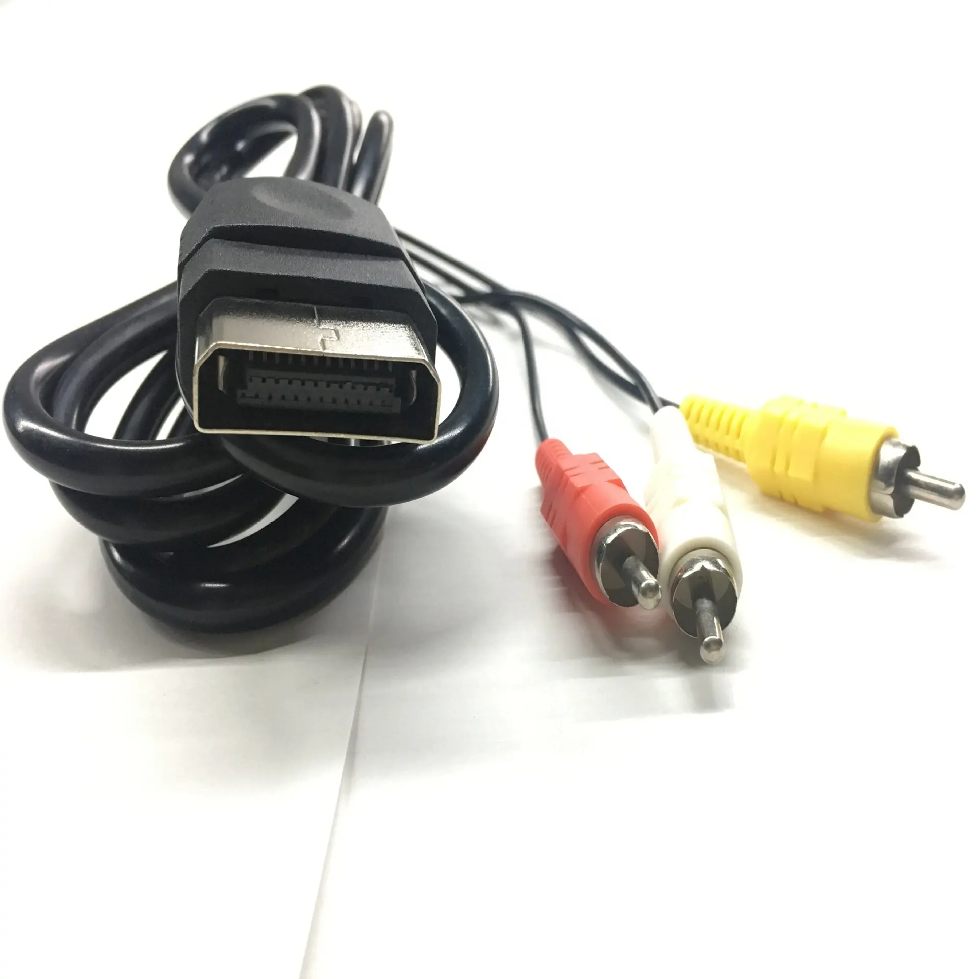 Kabel Stereo Komposit Audio Video Rca Av Hitam 1.8M Klasik untuk Xbox 360 Tv Adapter Kabel Aksesori Game