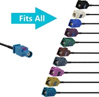 Câble automobile personnalisé avec connecteur mâle Mini Fakra HFM 4 broches et connecteur mâle/femelle Z Plug