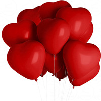 Ballon cœur en latex rouge de 10 pouces, ballon en feuille LOVE pour la Saint-Valentin, anniversaire de mariage, fiançailles, fête romantique, décoration