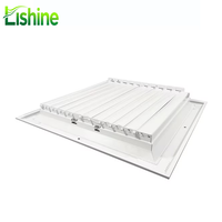 Diffuseur d'air carré moderne Lishine en alliage d'aluminium et plastique à installation facile avec noyau amovible pour centres commerciaux