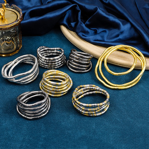 Gioielli di moda Punk <span class=keywords><strong>ferro</strong></span> avvolgente <span class=keywords><strong>collana</strong></span> di serpente senza testa coda di 90cm a forma di serpente anno flessibile pieghevole osso di serpente collane - Product Image 4