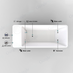 New Design Pure Acrylic Cold Plunge Freestanding 1 Person Ice Bath Tub All In One Cold Plunge With Chiller And Filter