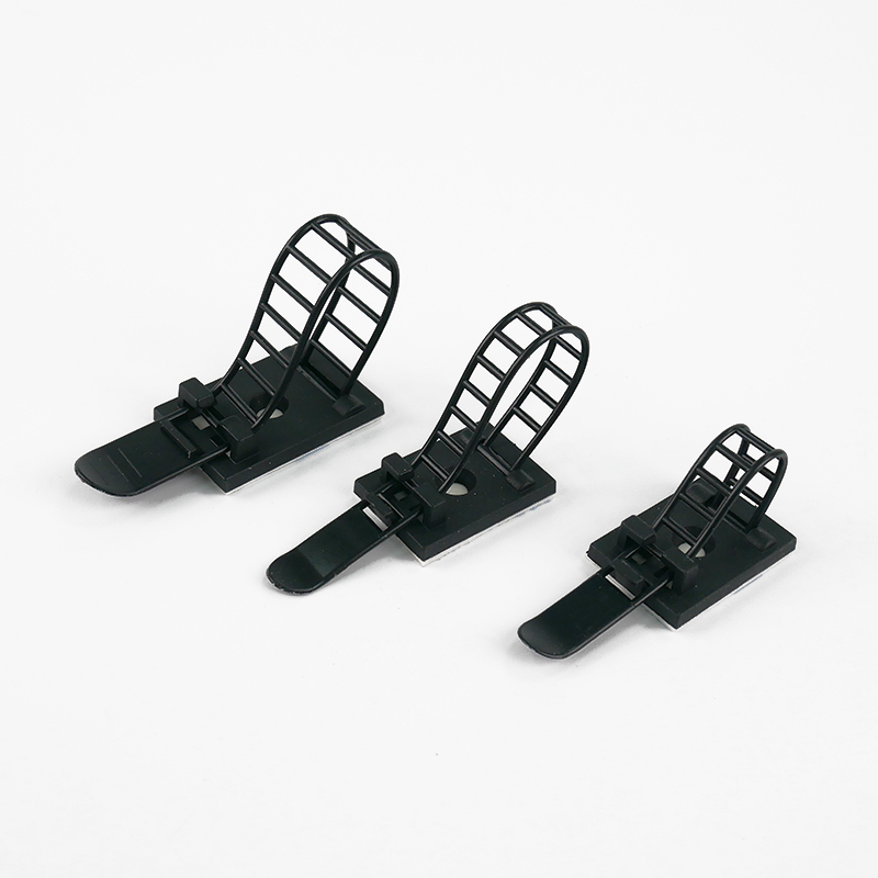 Self adhesive Black Adjustable Cable Clips