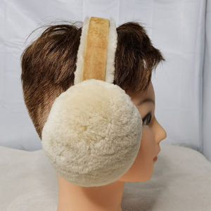 Shearling-orejeras de piel auténtica para mujer, orejeras de felpa, calentador de orejas, para invierno - Product Image 4