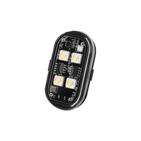 Luz de Emergencia RGBMini para Avión, Control Remoto Inalámbrico, Luz de Advertencia LED de 7 Colores para Tubo de Escape de Automóvil, Bicicleta, Motocicleta