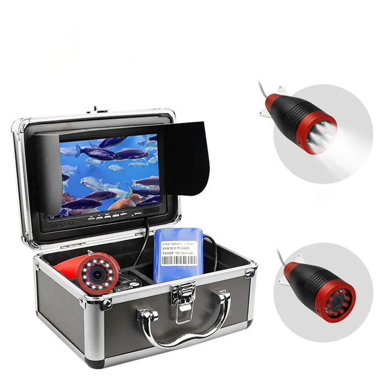 Moniteur Lcd sous-marin professionnel de Vision nocturne de 7 pouces, Sonar de détecteur de poisson marin plus profond avec Double lumière