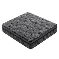 Matelas Grand Format Rafraîchissant en Mousse à Mémoire de Forme au Latex, à Ressorts Ensachés Nid d'Abeille, avec Couche Souple au Charbon de Bambou, Enroulable pour Hôtels et Domicile