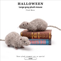 Nouveautés transfrontalières très demandées : Décorations d'Halloween d'horreur, souris en peluche durable, simulation d'animal, pour bars et maisons hantées