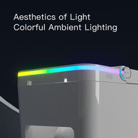 Articles sanitaires modernes automatiques Couleur lumière ambiante Intelligent Water Closet Salle de bains Toilette intelligente en céramique montée au sol