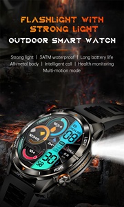 Smartwatch da uomo per 2025 1.46 pollici con schermo cardiofrequenza rilevatore di ossigeno nel sangue IPX8-3ATM orologio sportivo intelligente KT80 impermeabile - Product Image 2