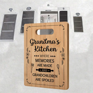 Planche à découper en bambou gravée personnalisée, cadeau de cuisine sur mesure pour les mamans et les grand-mères, décoration pour la cuisine à la maison, ensemble de planches à découper. - Product Image 2