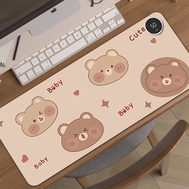 Winter Solid Color Heating Mouse Pad Table Warmer Mat Large Dirty Waterproof Warmer Desk Mat