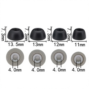 Almohadillas de espuma viscoelástica de repuesto para B&O Beoplay EX, con aislamiento de ruido y rebote lento, cubiertas para auriculares Bluetooth, color negro y gris - Product Image 5