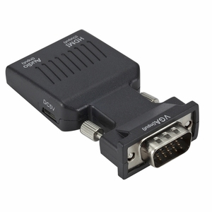 1080P VGA Male <strong>to</strong> for HD Female Converter <strong>Adapter</strong> with 3.5MM <strong>Audio</strong> <strong>USB</strong> Cable Plastic VGA for HD-MI Projector for Promoting - Product Image 1