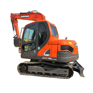 Miniexcavadora usada <span class=keywords><strong>Doosan</strong></span> DX75 barata, retroexcavadora hidráulica sobre orugas de <span class=keywords><strong>7</strong></span> toneladas, excavadora usada de segunda mano de Corea - Product Image 1