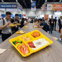 Compartiments en plastique jetables à remplissage rapide Plateau d'emballage sous blister de restauration rapide pour sushi nouilles hamburgers croustilles