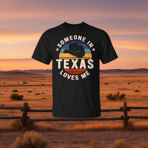 Camiseta con diseño occidental vintage de Someone In Texas Loves Me, camisa informal para hombre - Product Image 3