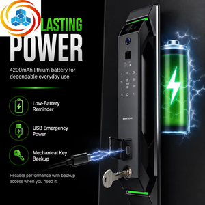 Cerradura Inteligente para Puerta 2026, Cerradura Digital con Huella Dactilar, WiFi, Nube, Tuya, con Cámara para el Hogar - Product Image 6