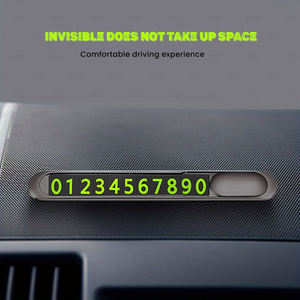Eonline Carte de stationnement temporaire lumineuse pour voiture Autocollants de stationnement automobile Accessoires intérieurs Plaque de signalisation d'arrêt cachée pour numéro de téléphone - Product Image 3