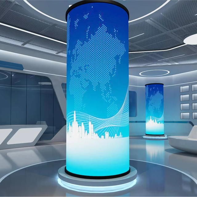 YUYI 360 Degree P4 Led Billboard Screen Pantalla Flexible LED Display Roof Round Column Cylinder LED Panel