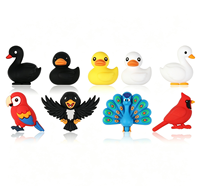 Nouveautés Perles en silicone 3D en forme de canard, cygne, oiseau pour la fabrication de stylos à perles, porte-clés et bijoux