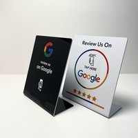 Soporte para Reseñas de Google con RFID NFC, Etiqueta de Mesa para Marketing en Redes Sociales, Tarjeta RFID Programable
